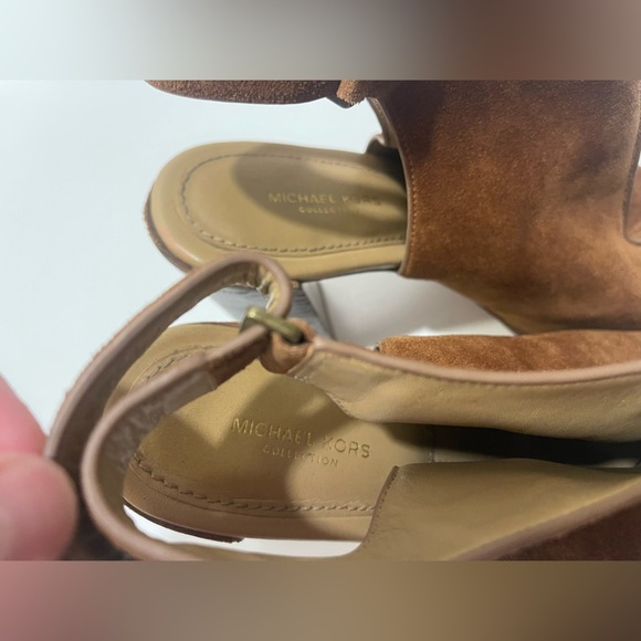 Michael Kors Brown Suede Heeled Sandals - Picture 8 of 11